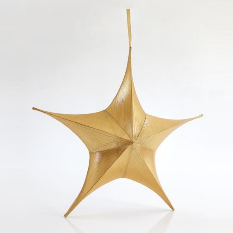 STAR,FABRIC METALLIC GOLD, 80cm 600-40820