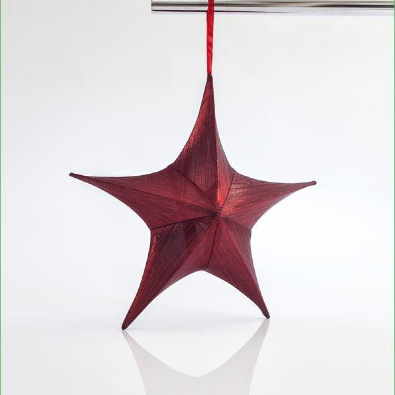 STAR,FABRIC METALLIC BORDEAUX, 40cm 600-40822
