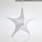STAR,FABRIC METALLIC WHITE, 40cm 600-40824