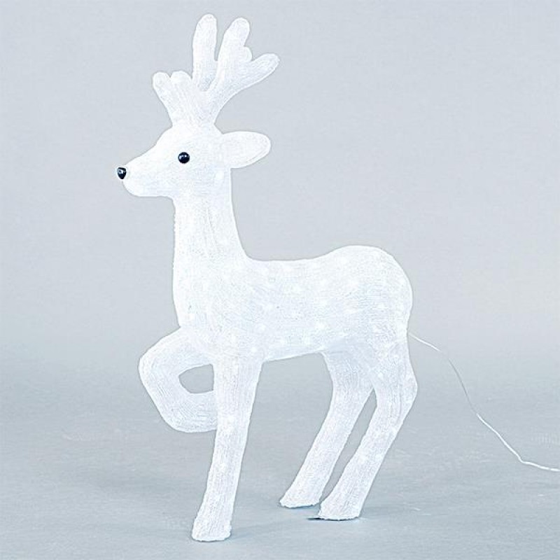 ACRYLIC DEER, 31V, 200 WHITE LED, WITH ADAPTOR, LEAD WIRE 500cm, 57x24x88cm, IP44 600-40873
