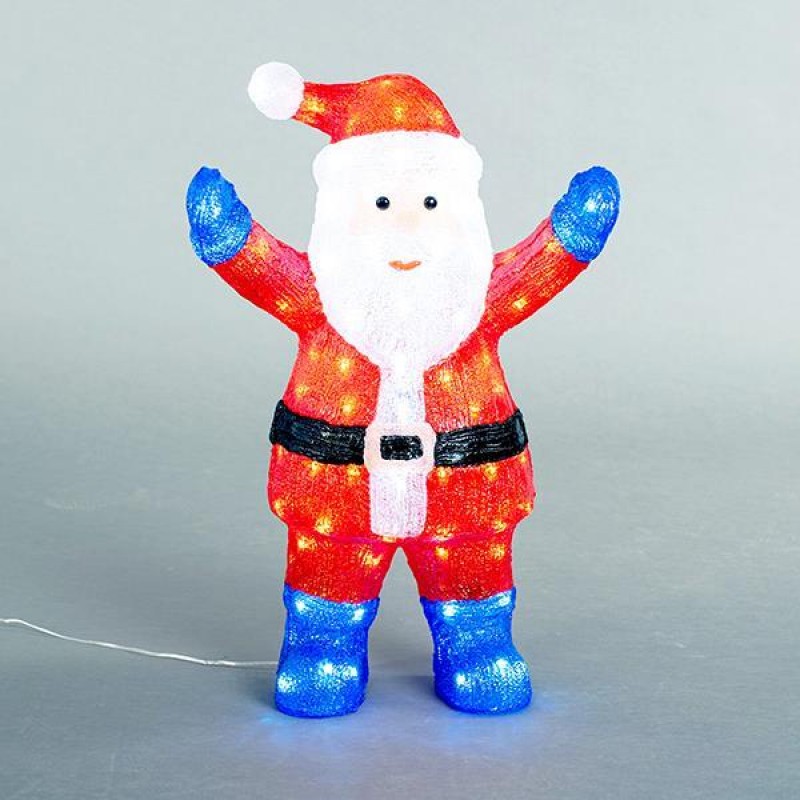 ACRYLIC SANTA, 31V, 120 WHITE LED, WITH ADAPTOR, LEAD WIRE 500cm, 39x21x60cm, IP44 600-40877