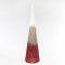 CONE TREE, WITH CHAMPAGNE WHITE AND RED GLITTER AND THREAD, 20x80cm 600-40976
