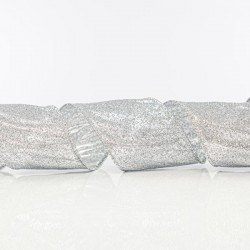 SILVER RIBBON, WITH GLITTER, 6,35cm, 10Y 600-41096