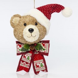 BEAR WITH CAP AND BOW, 23x13x36cm 600-41125