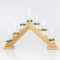 WOODEN CANDLESTICK, NATURAL COLOR, 230V, WITH 7 WHITE CANDLES, WARM WHITE, 39x4,8x30cm 600-41604