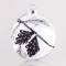 WHITE GLASS BALL, WITH EMPOSSED DESIGNS, SET 4PCS, 8cm 600-42277