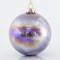 TRANSPARENT GLASS BALL, IRIDESCENT PURPLE, SET 4PCS, 8cm 600-42324