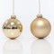 GLASS BALL, CHAMPAGNE, MATTE AND SHINY, SET 4 PCS, 8cm 600-42393