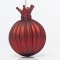 GLASS RED BALL, WITH CROWN, SET 2PCS, 8cm 600-42465