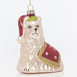 GLASS ORNAMENT, DOGGY, 7,5x4,8x10,1cm 600-42485