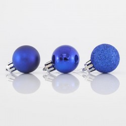 PLASTIC BLUE BALLS, SET 24 PCS, 3cm 600-42503