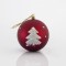 PLASTIC RED BALLS WITH DECORATIVE, SET 6PCS, 8cm 600-42607