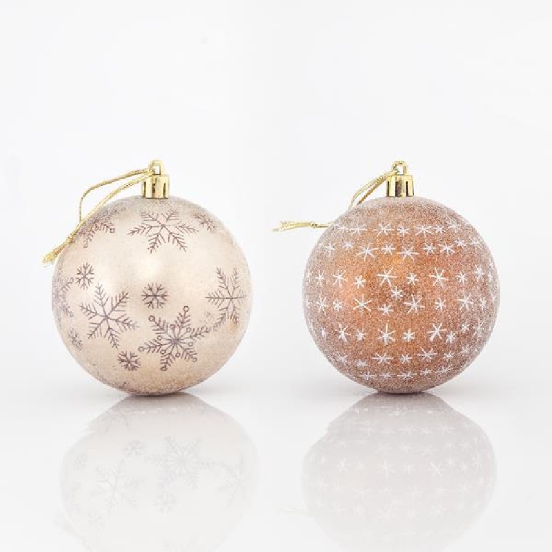 MATTE PLASTIC BALLS, SET 6PCS, 8cm 600-42610