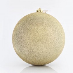 PLASTIC GOLD GLITTER BALLS, SET 2PCS, 20cm 600-42622
