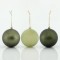 PLASTIC BALL OIL GREEN RETRO, SET 6PCS, 8cm 600-42689