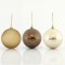 PLASTIC BALL OIL GREEN AND AMBER, RETRO, SET 6PCS, 8cm 600-42693