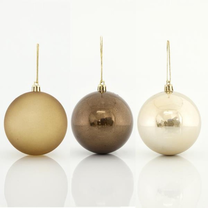 PLASTIC BALL OIL GREEN AND AMBER, RETRO, SET 6PCS, 8cm 600-42693 PLASTIC BALL OIL GREEN AND AMBER, RETRO, SET 6PCS, 8cm 600-42693