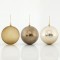 PLASTIC BALL OIL GREEN AND AMBER, RETRO, SET 6PCS, 10cm 600-42694
