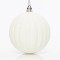 PLASTIC BALL, WHITE EMBOSSED, SET 6PCS, 8cm 600-42732
