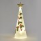 LIGHTED GLASS TREE, WITH LEAVES DESIGN, 8,5x24cm 600-42808