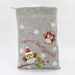 BAG GREY  WITH BIRDS, 49x69cm 600-43121
