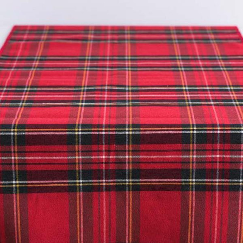 TABLE RUNNER RED CHECKERED PATTERN, 35x150cm 600-43144