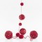 DECORATIVE GARLAND, WITH RED PON PON, 183cm 600-43174