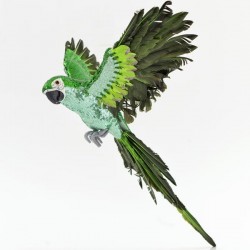 GREEN PARROT WITH SPANGLES, 40x22x16cm 600-43229