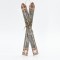 WOODEN ICE SKATES WITH RED CHECKED, 29x7x83cm 600-43231