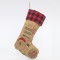 SOCK, BEIGE WITH SANTA CLAUS, 33x61cm 600-43242