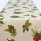 TABLE RUNNER, BEIGE WITH MISTLETOE, 35x150cm 600-43273