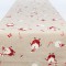 TABLE RUNNER, BEIGE WITH SANTAS, 35x150cm 600-43278