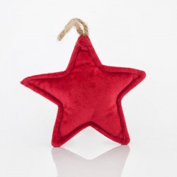 STAR,RED VELVET 10x2,5x28cm 600-43779
