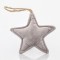 STAR,GREY VELVET 10x2,5x28cm 600-43781