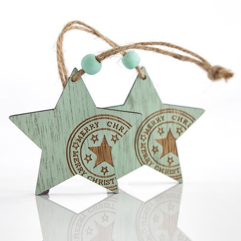 GREEN MINT STAR, 2pcs, 23x10x0,5cm 600-43838