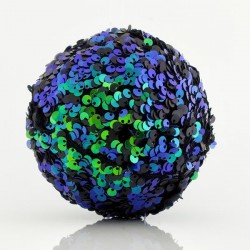 GREEN BALL WITH SPANGLES, 10cm 600-43951