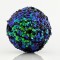 GREEN BALL WITH SPANGLES, 10cm 600-43951