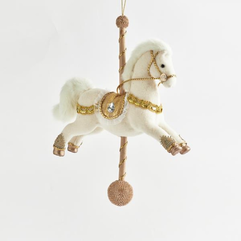 CAROUZEL HORSE, CHAMPAGNE, 35x9x45cm 600-44078 CAROUZEL HORSE, CHAMPAGNE, 35x9x45cm 600-44078