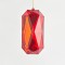 HANGING ORNAMENT, DIAMOND, RED, 11x8x22cm 600-44089