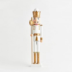 NUTCRACKER, PLASTIC, WHITE GOLD, 55cm 600-44151