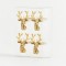 NAPKIN RING, METAL, WITH GOLD DEER, SET 4PCS 600-44336