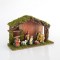 WOODEN STABLE WITH 7 PORCELAIN FIGURES, 28x10x18cm 600-44531