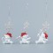 ACRYLIC ORNAMENT, WHITE BEAR WITH SNOWFLAKE, WITH GLITTER, 6x9,8cm 600-44618