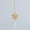 ACRYLIC HANGING ORNAMENT, WITH SNOWFLAKE, WITH CHAMPAGNE GLITTER, 5x11cm 600-44627