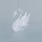 ACRYLIC SWAN, WITH WHITE GLITTER, 7x10,2cm 600-44644