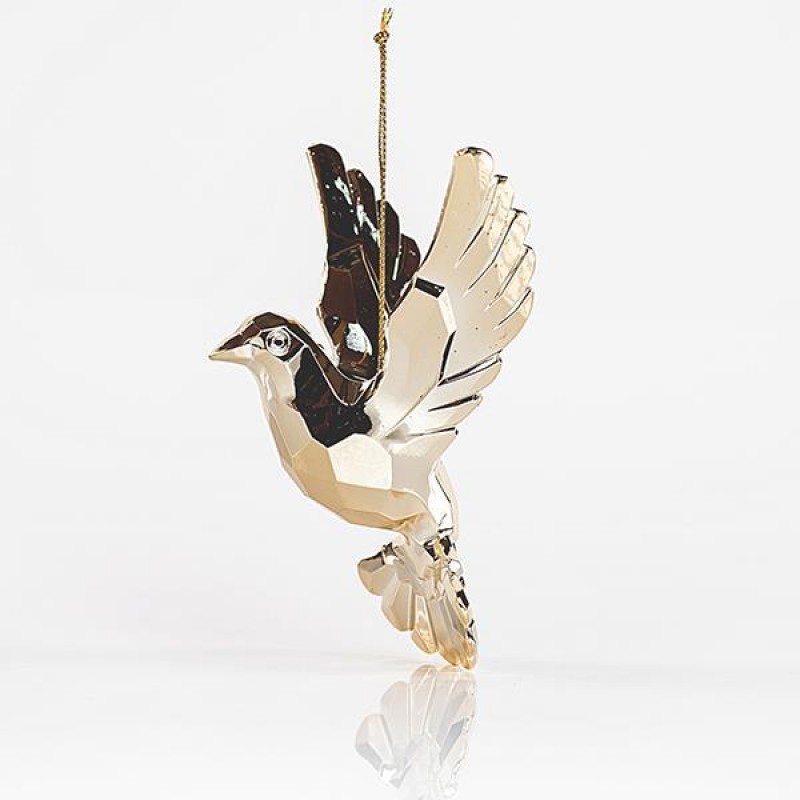 ACRYLIC BIRDIE, GOLD, 10,2x7,6cm 600-44647