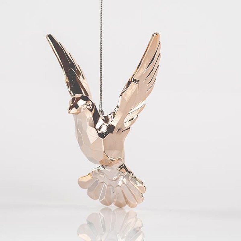 ACRYLIC BIRDIE, ROSE GOLD, 10,2x7,6cm 600-44648