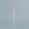 ACRYLIC STALACTITE, WITH GLITTER, SAND GOLD, 2x23cm 600-44653