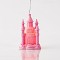 LIGHTED ACRYLIC CASTLE, PINK, BATTERY OPERATED, 7,4x11,3cm 600-44656