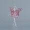 ACRYLIC FAIRY, WITH PINK FEATHERS, WITH GLITTER, 9,7x15,7cm 600-44660